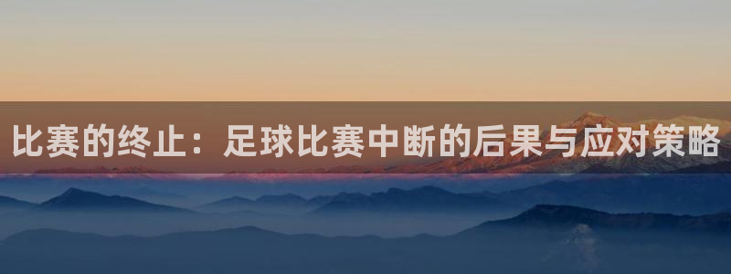 比赛的终止：足球比赛中断的后果与应对策略