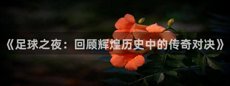 《足球之夜：回顾辉煌历史中的传奇对决》